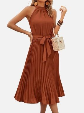 Kirundo Halter dress size 6 orange